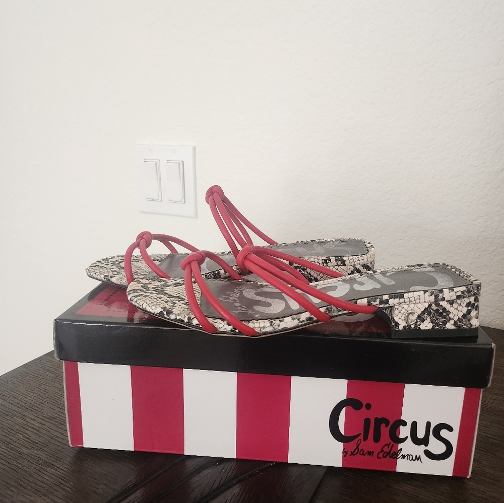 Red Slide Sandals